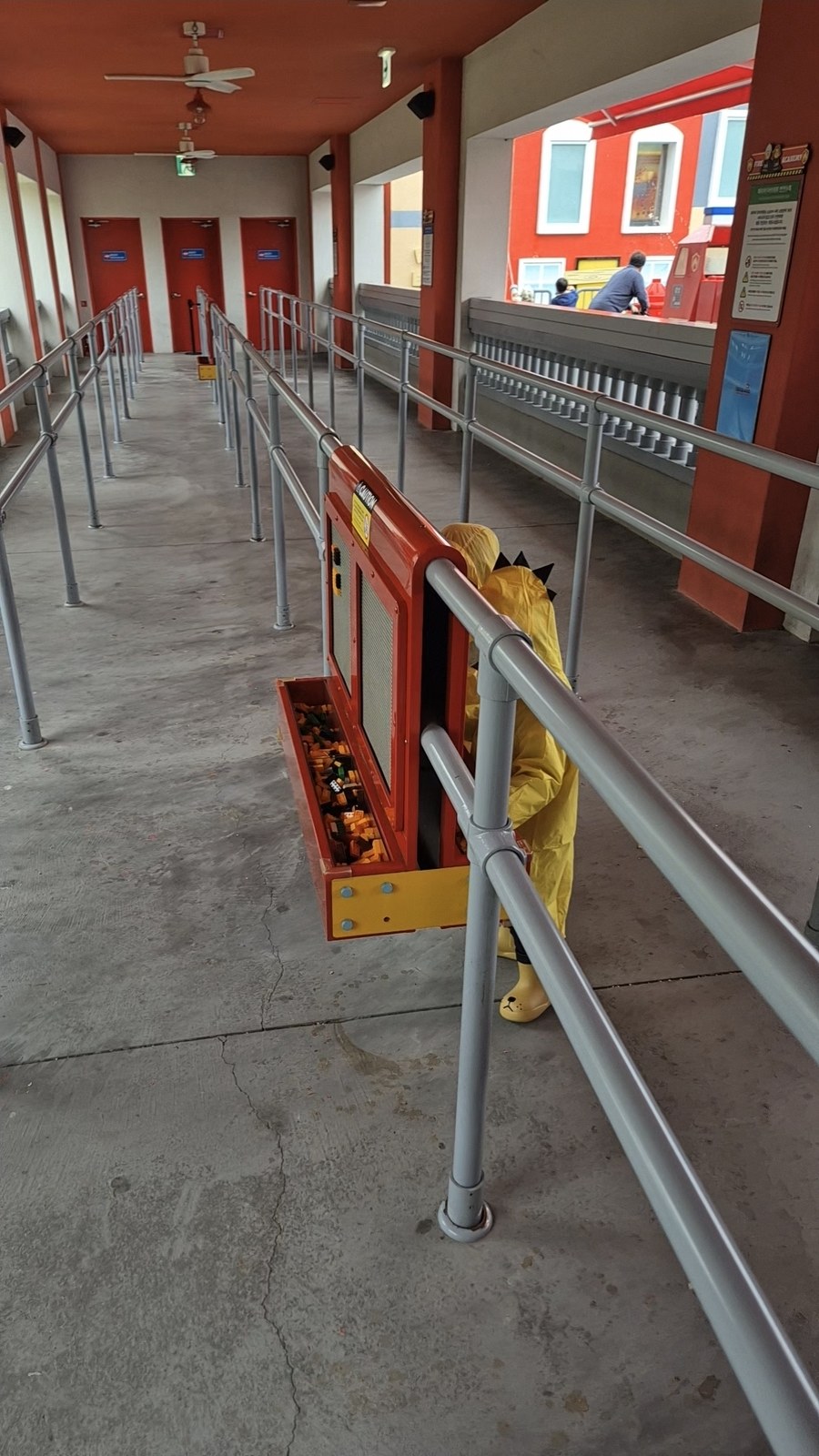 LEGO play stations in the queue line at LegoLand Korea