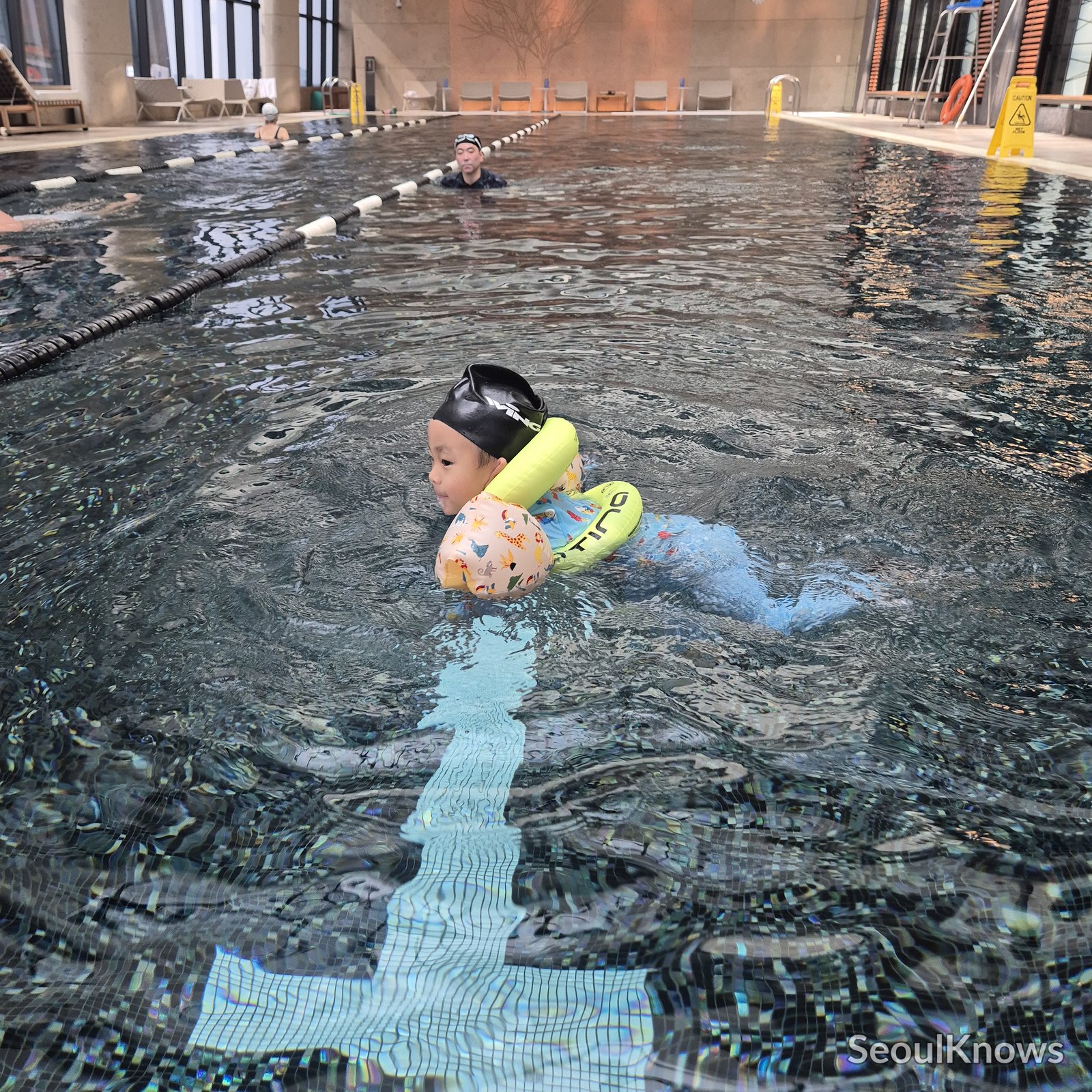 Conrad Seoul pool with baby