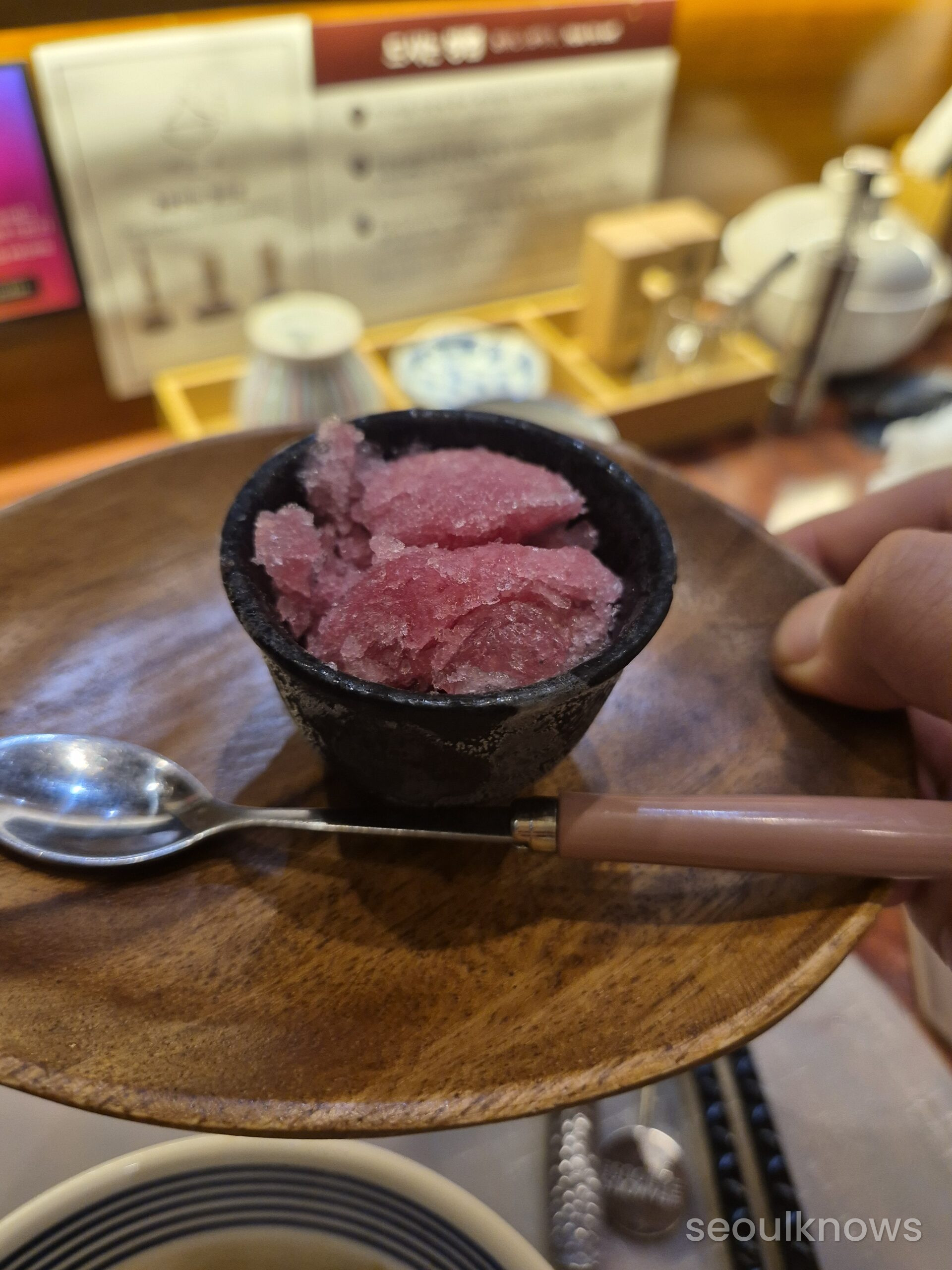 Complimentary soft serve ice cream at Giyohan Haeundae