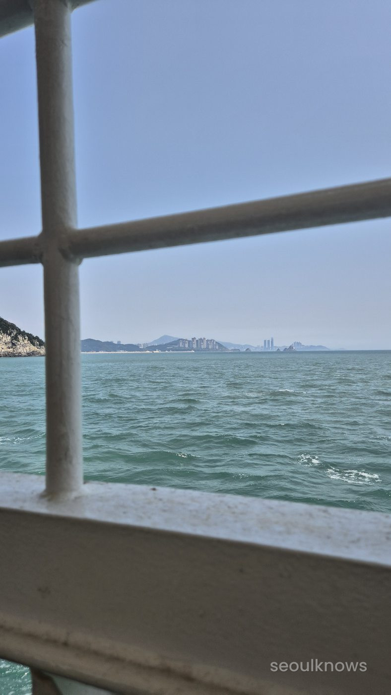 Sea view through the cabin window