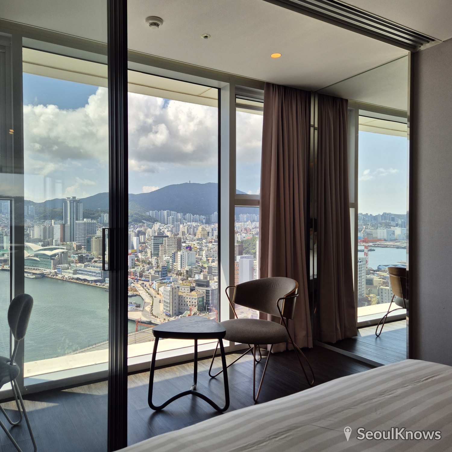 LaVALSE Hotel Busan ocean view through full-height windows