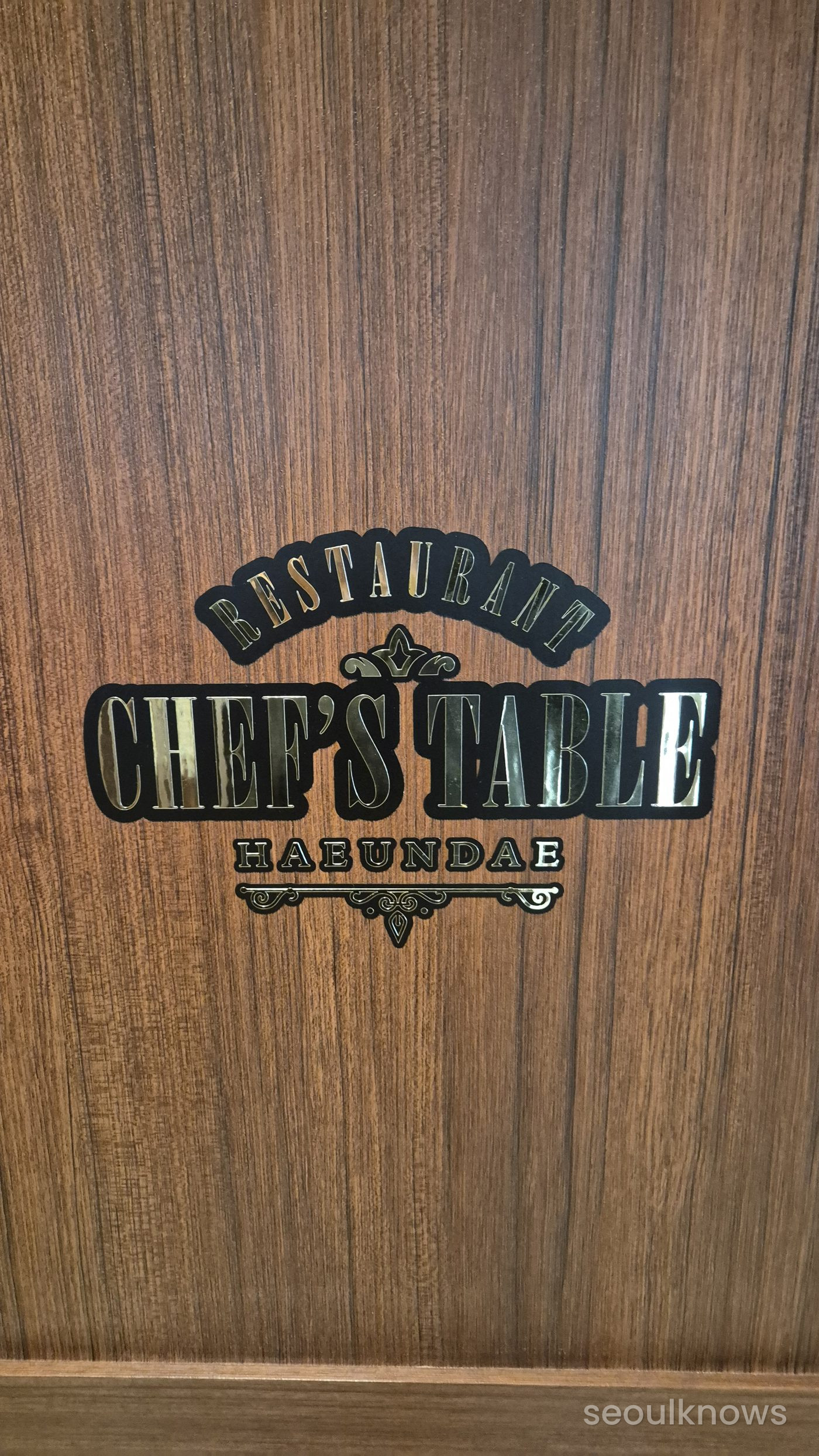 Chef's Table sign