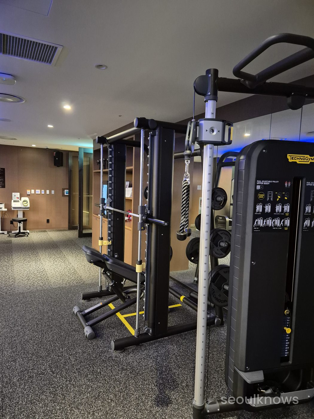 Technogym equipment at Wyndham Grand Busan gym