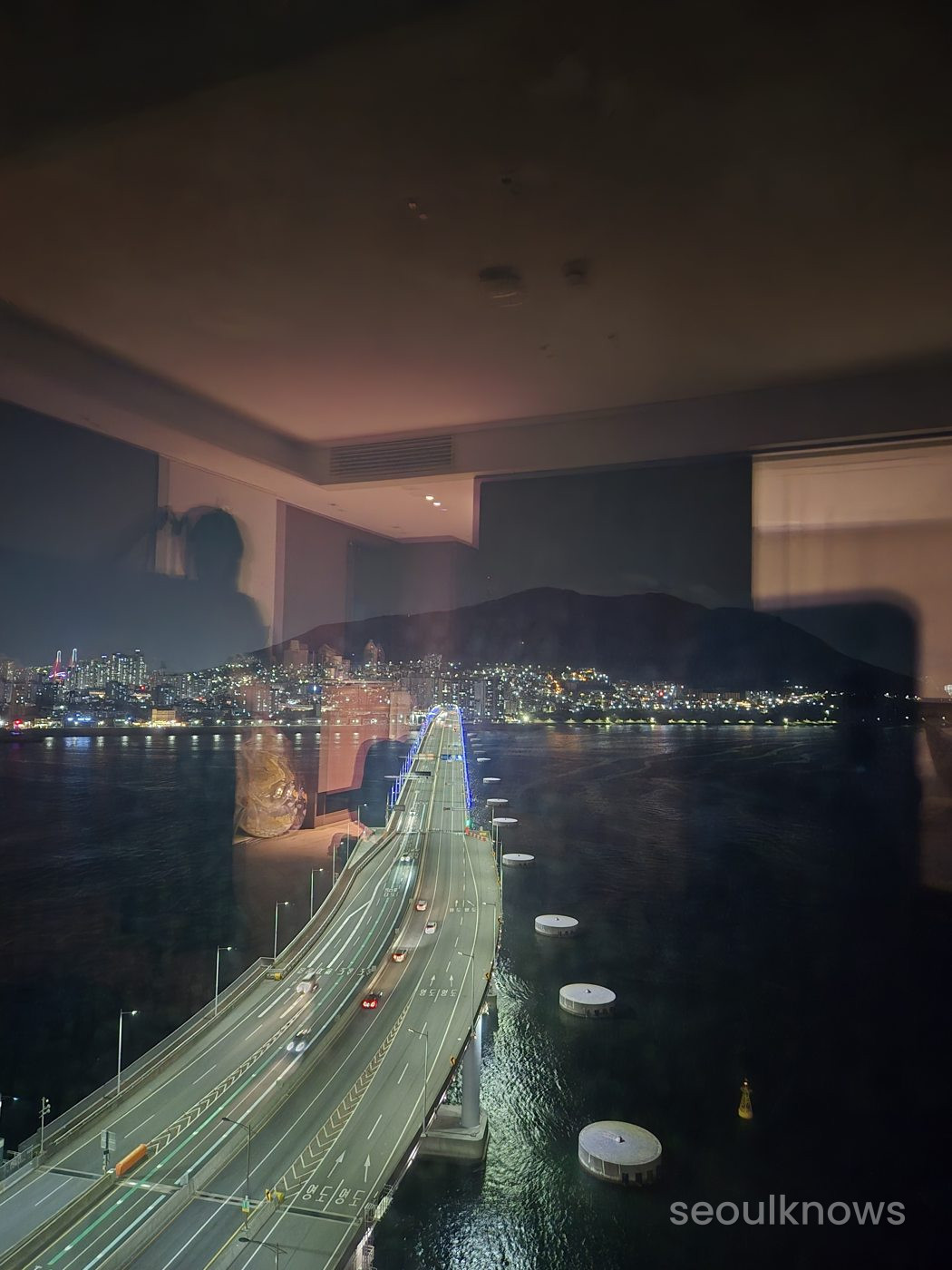 Wyndham Grand Busan room evening view