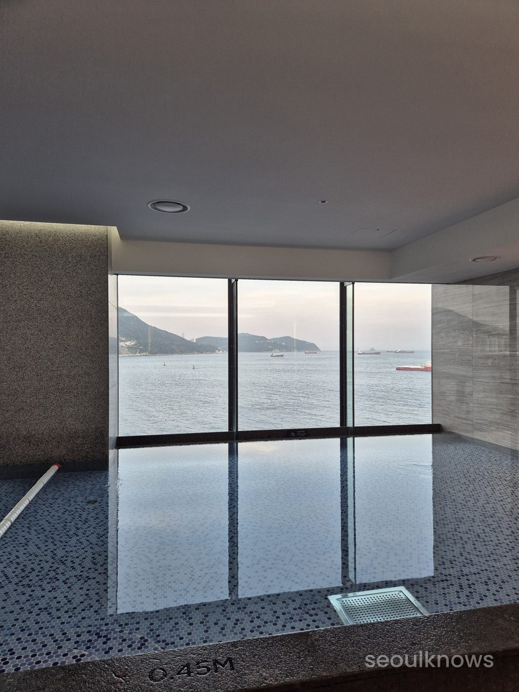 Wyndham Grand Busan pool floor-to-ceiling ocean view
