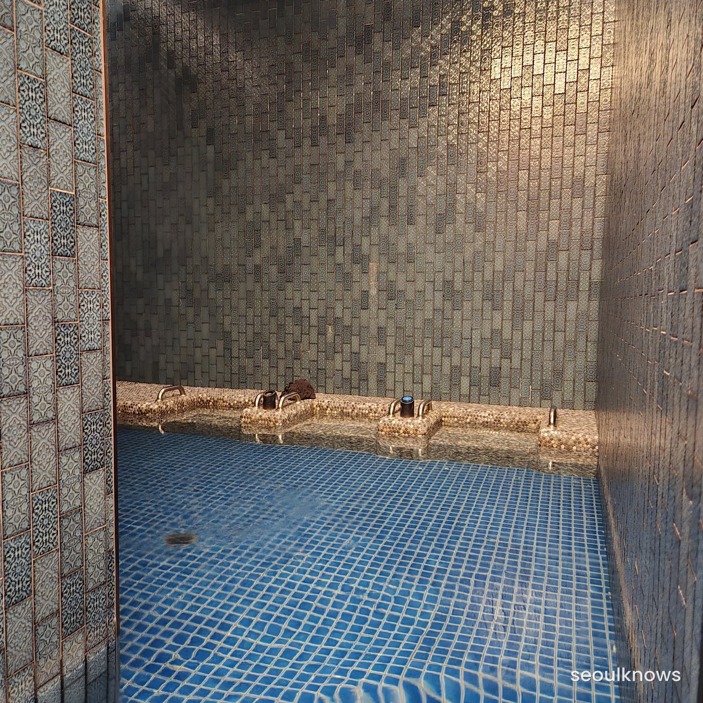 Mosaic-tiled indoor pool at Ananti Cove Waterhouse