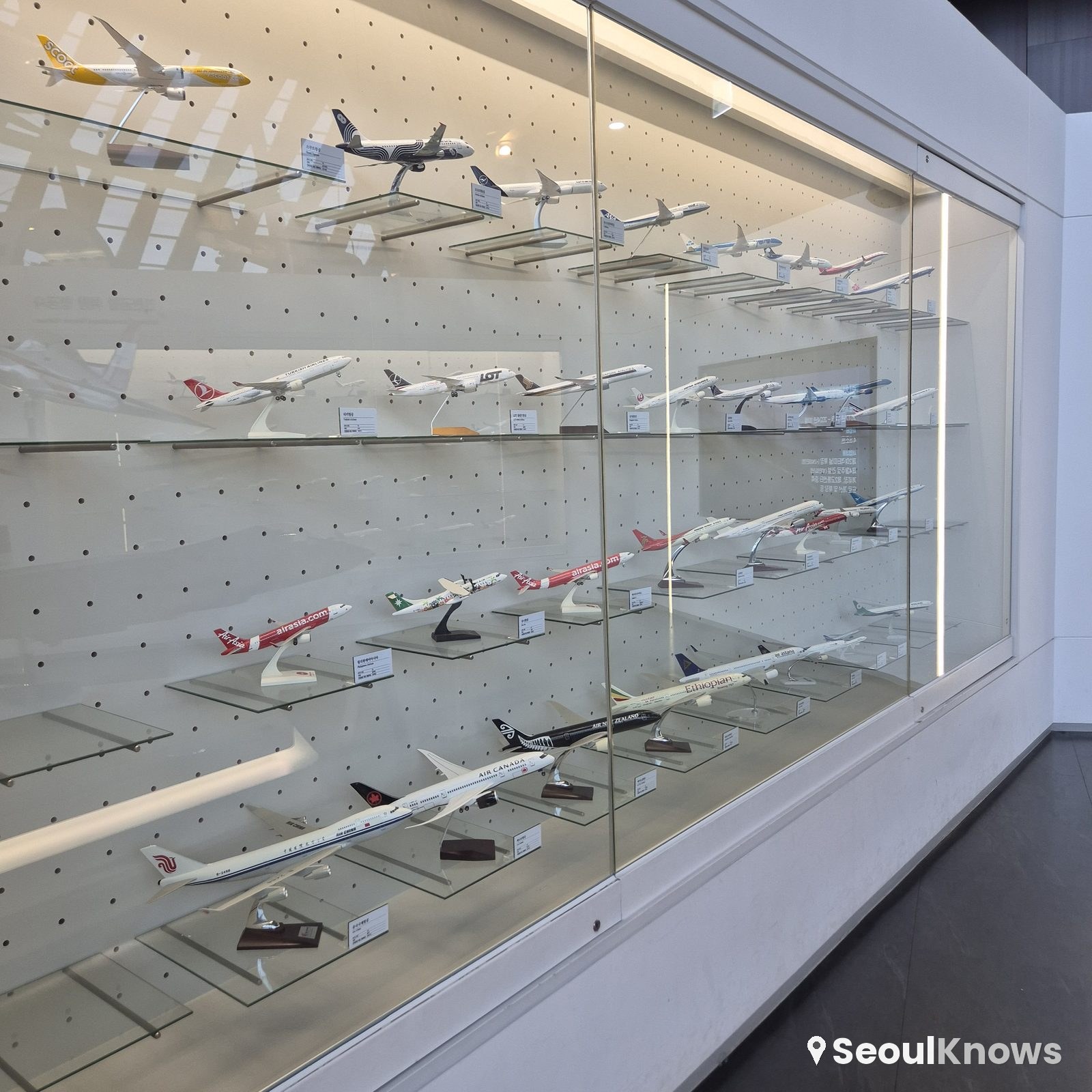 First floor Aviation History hall with real aircraft