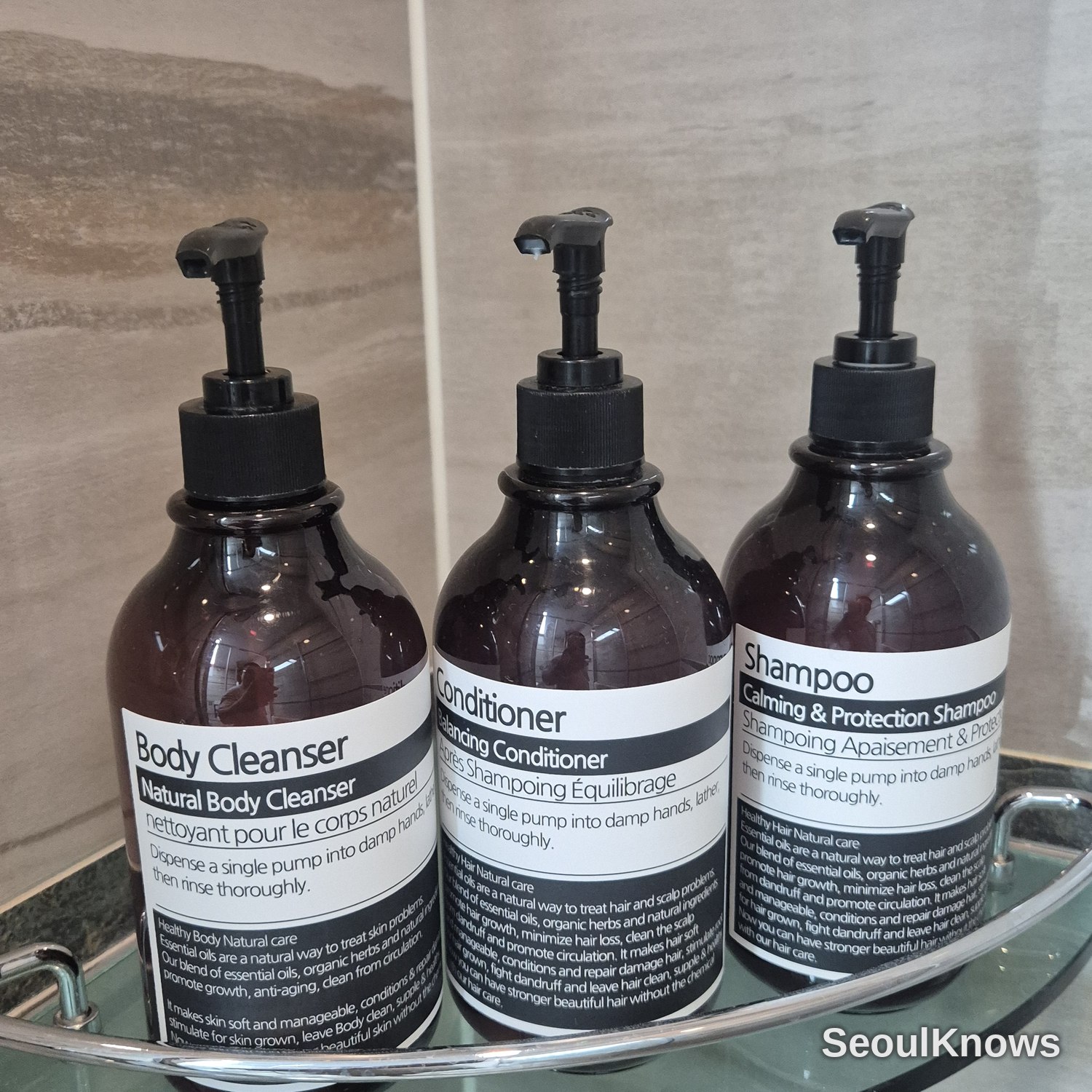 Brown Suites Busan bathroom amenities