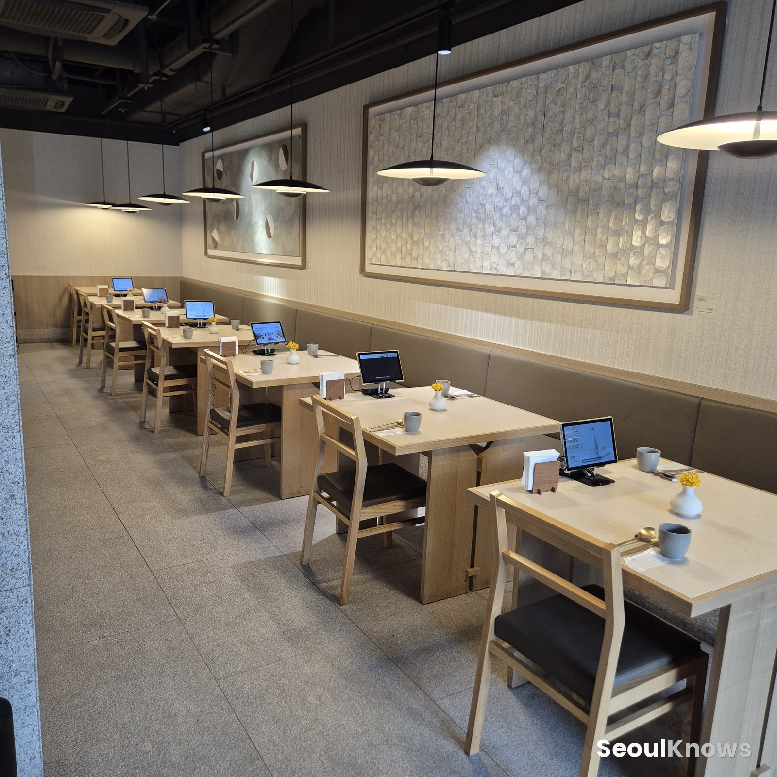 Spacious main dining hall with well-spaced tables
