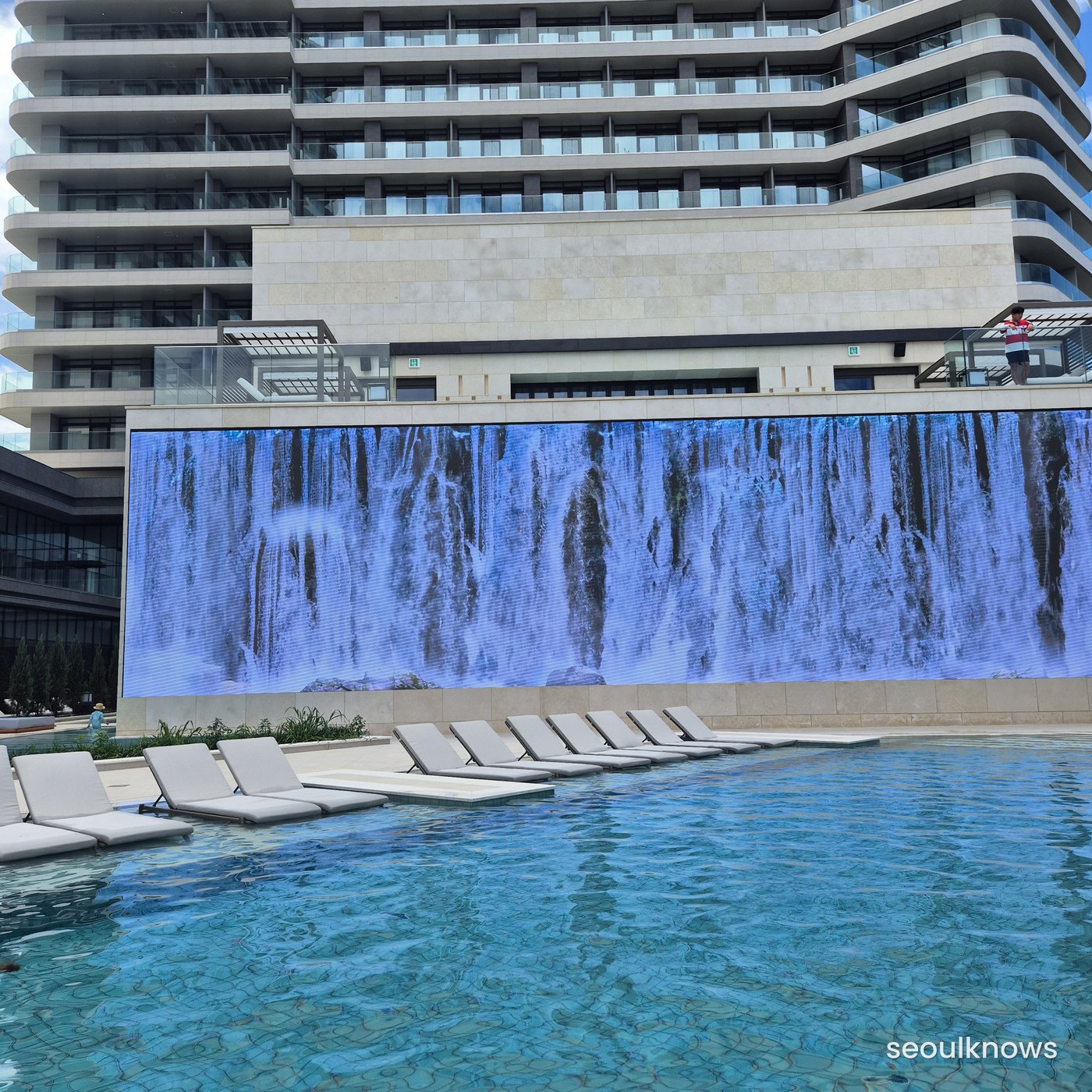 Wide view of the residence pool