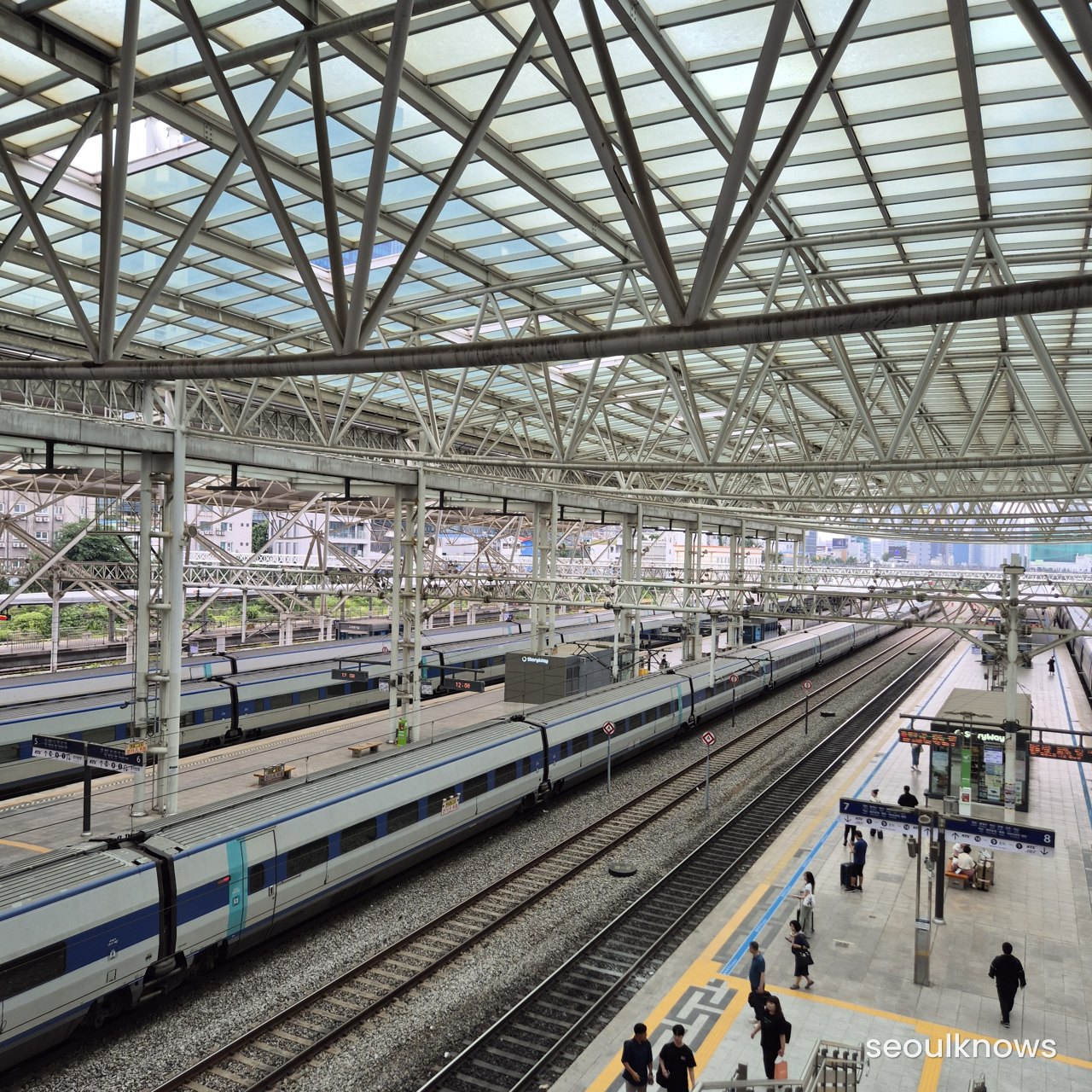 Seoul Station platforms and glass roof