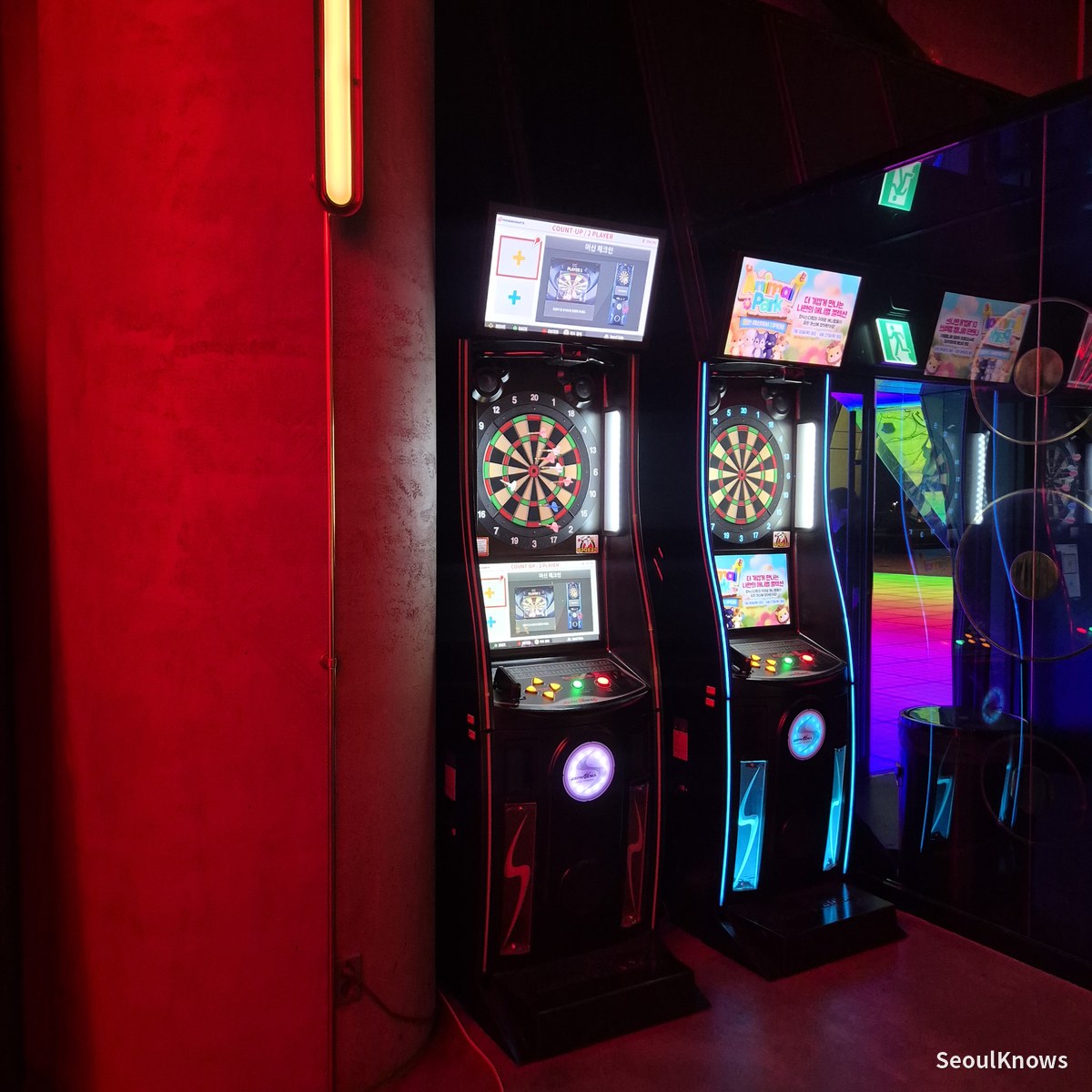 Dart machines and arcade games at Club Chroma