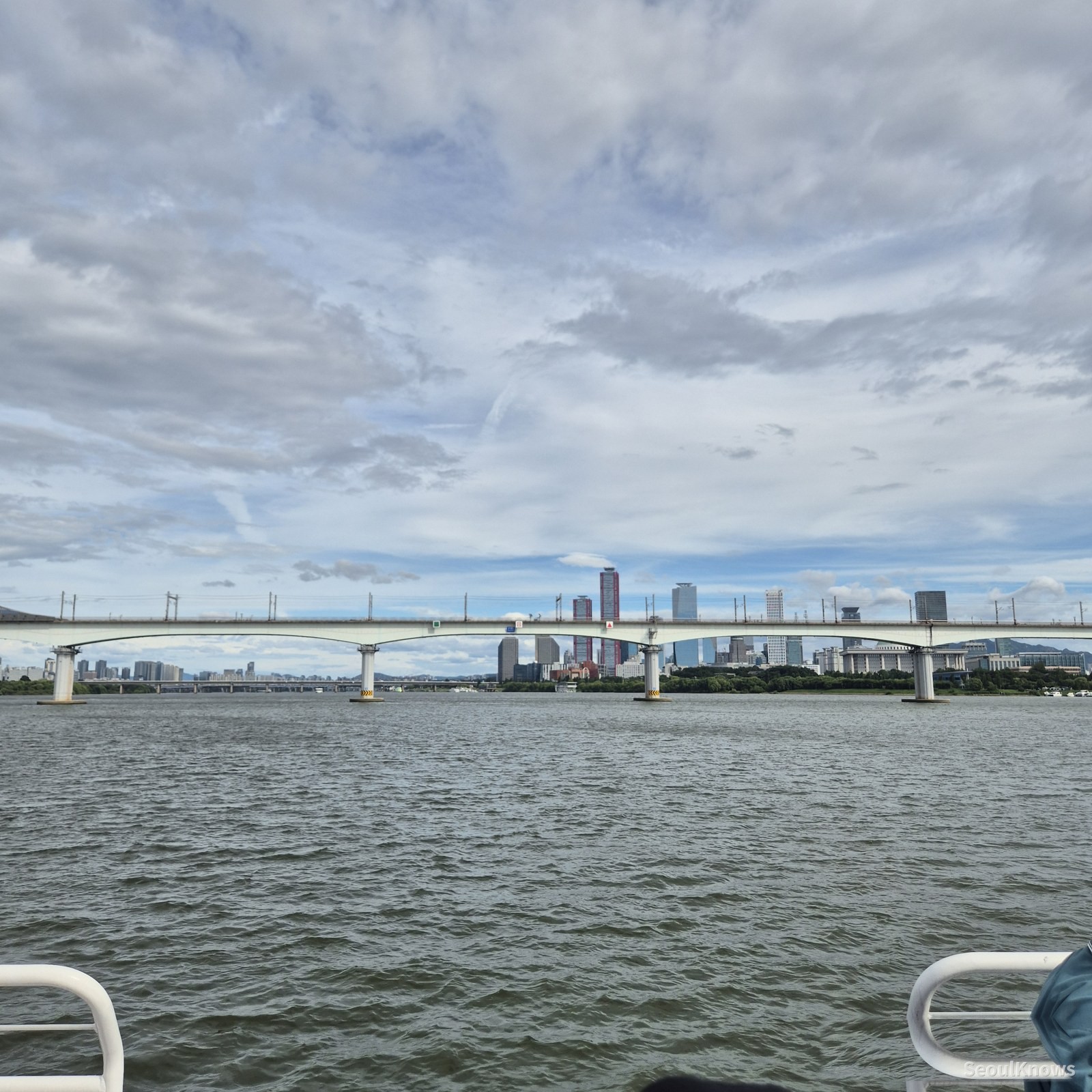 Yeouido skyline from the Hangang Bus