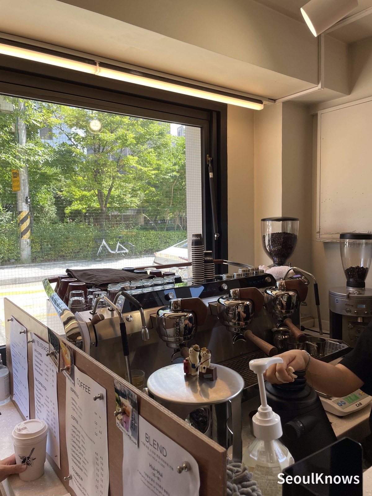 A separate grinder for each blend on the counter
