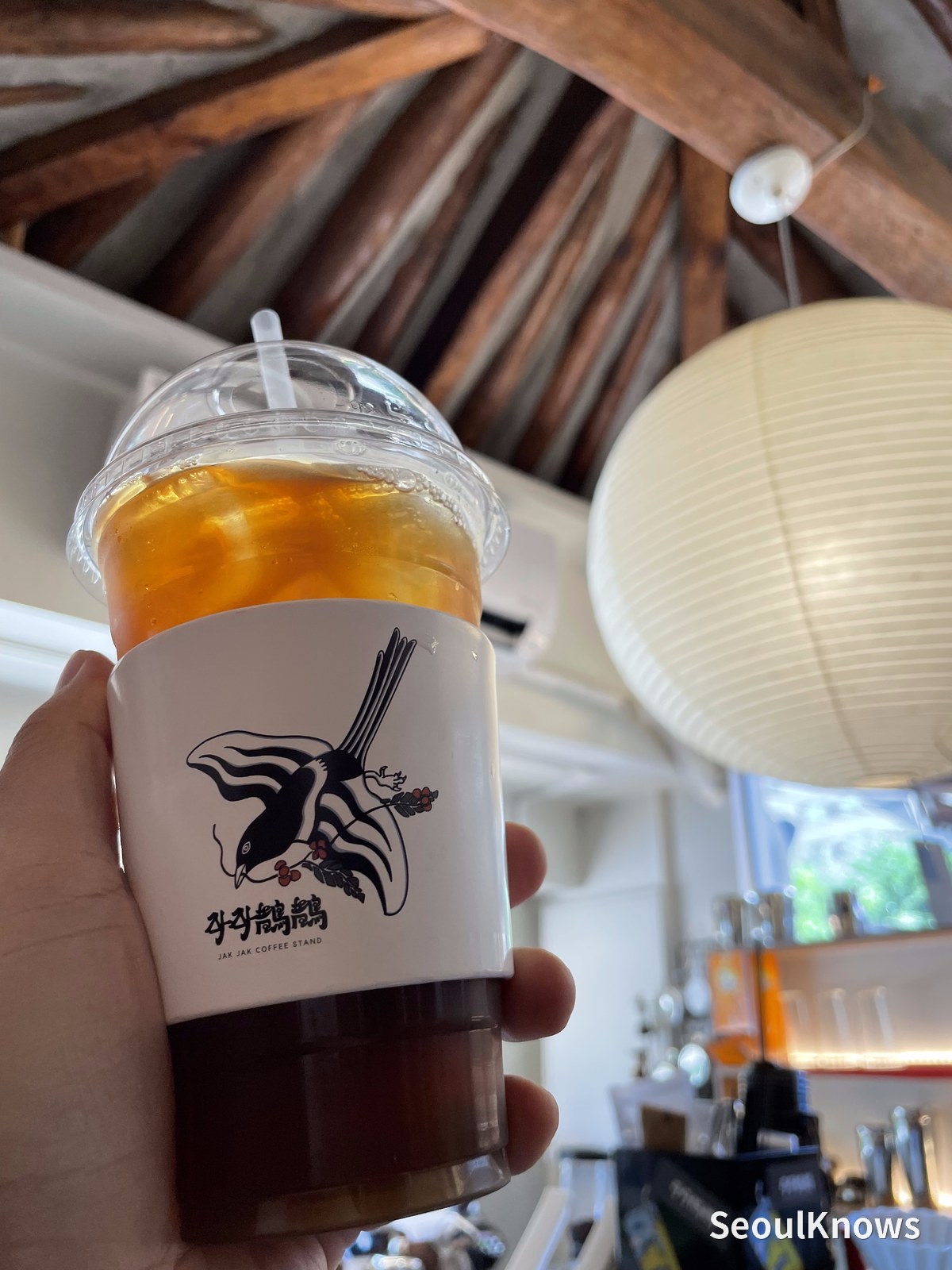Iced filter coffee in a clear amber colour