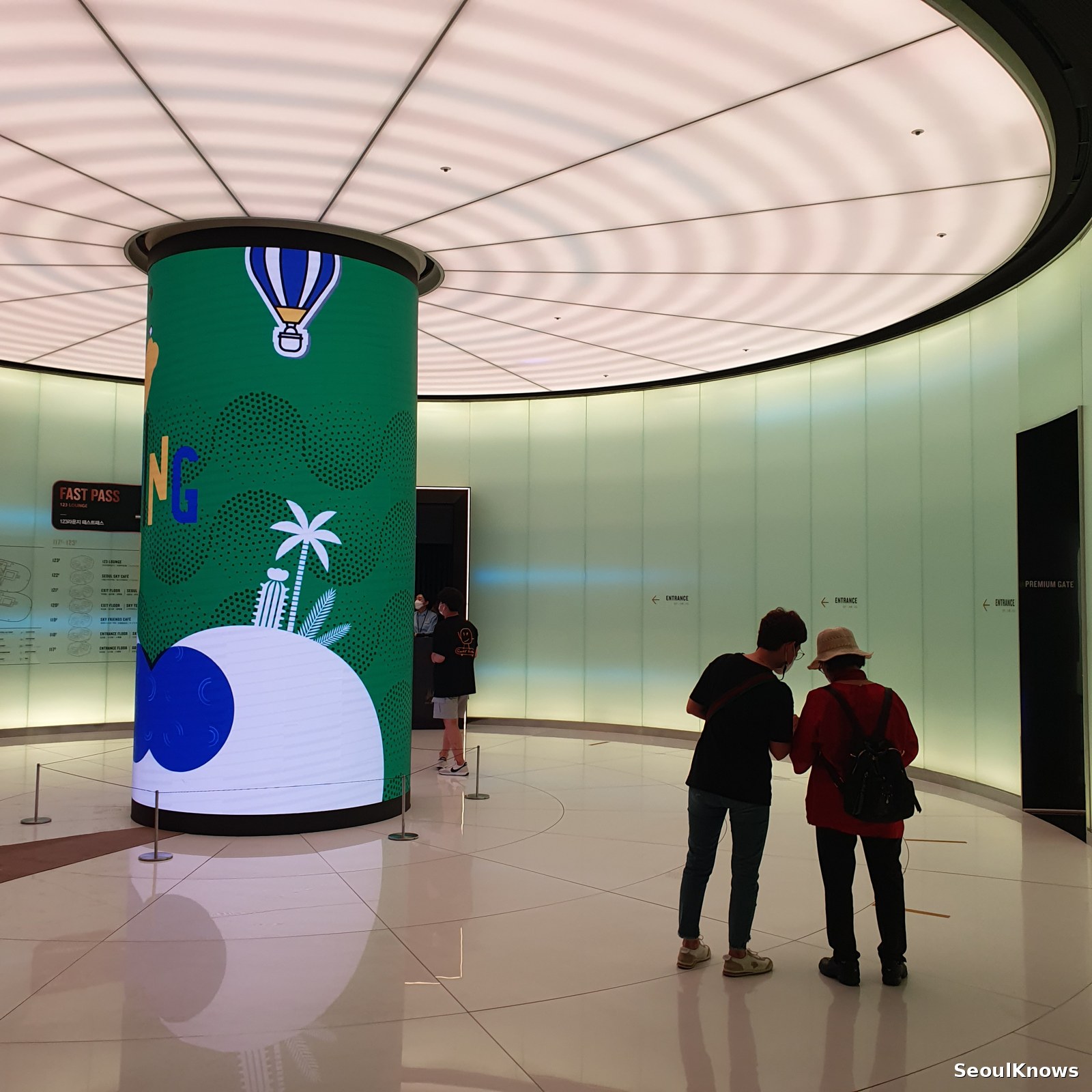 Seoul Sky entrance hall media art on B1