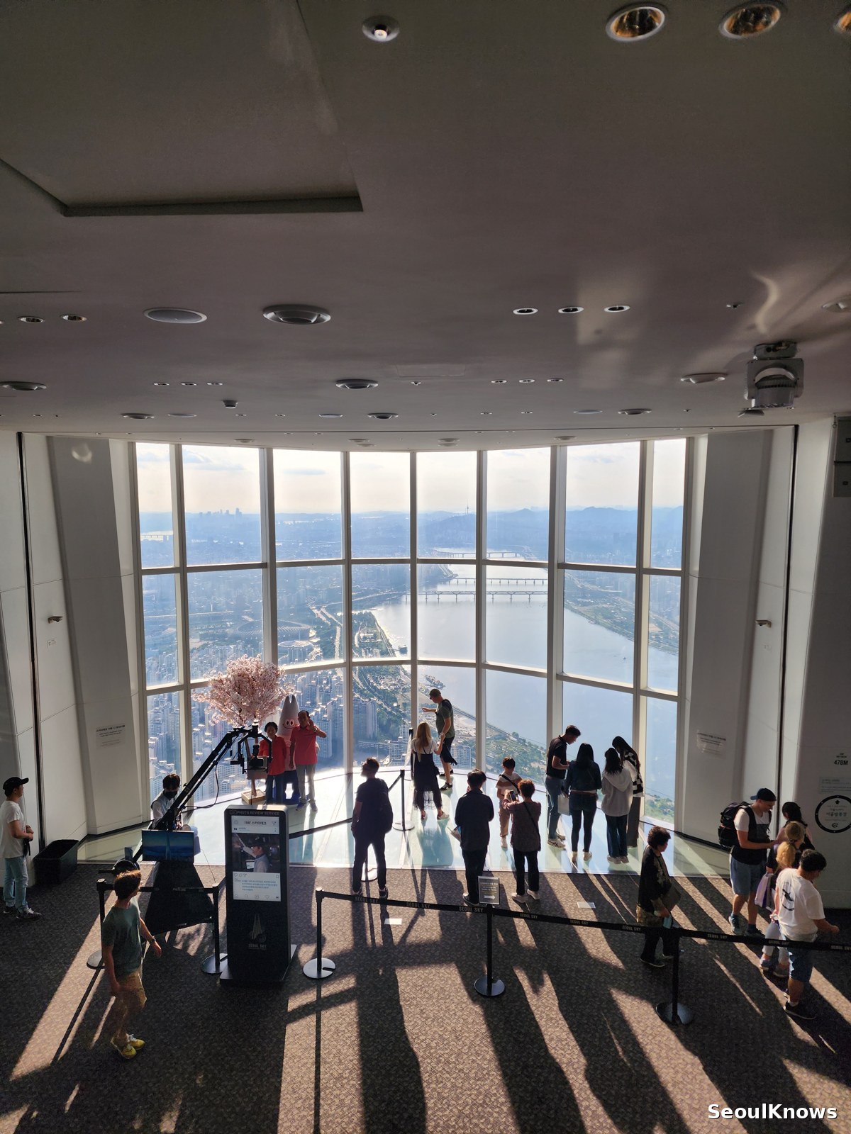 Bright observation hall at Seoul Sky