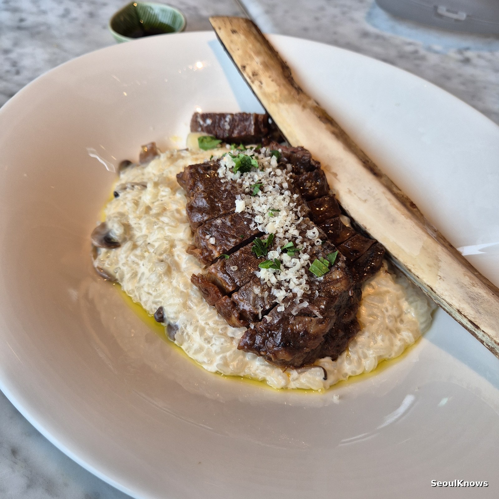 Rib Short Ribs Risotto at McQueens Grill and Bar Busan