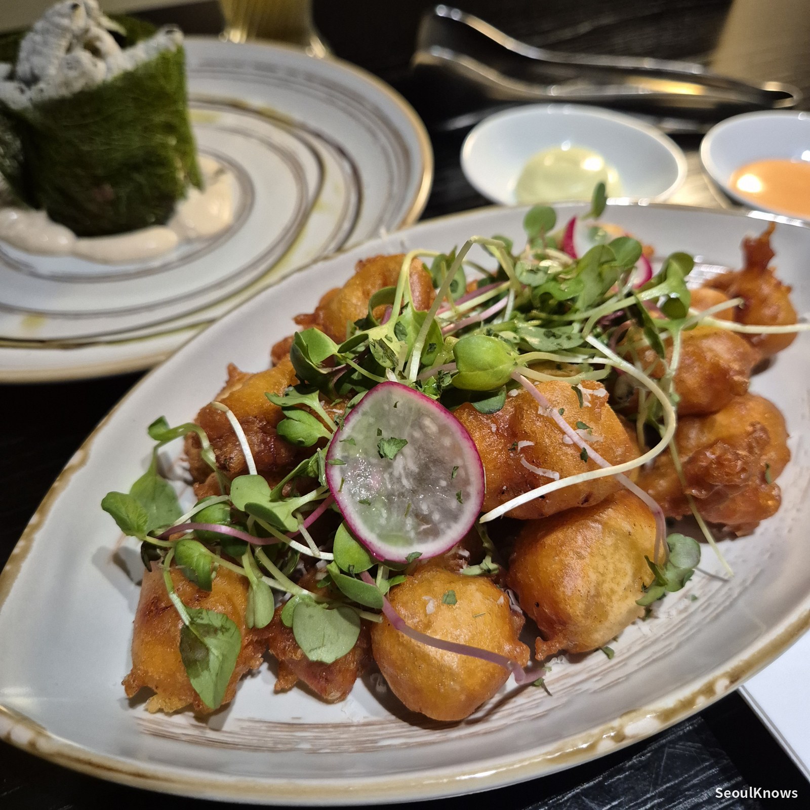 Shilla Stay Jeonju rooftop lounge octopus fritters