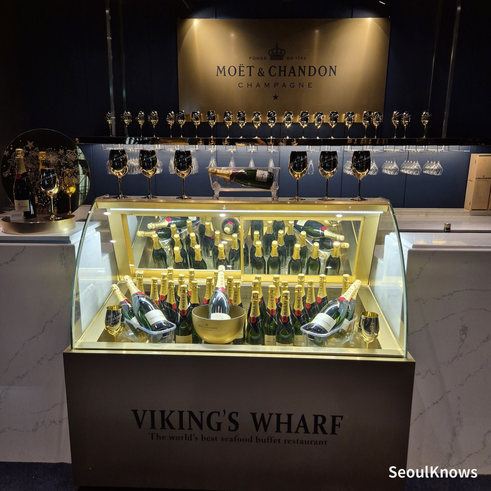 Moet and Chandon champagne showcase at Viking's Wharf COEX