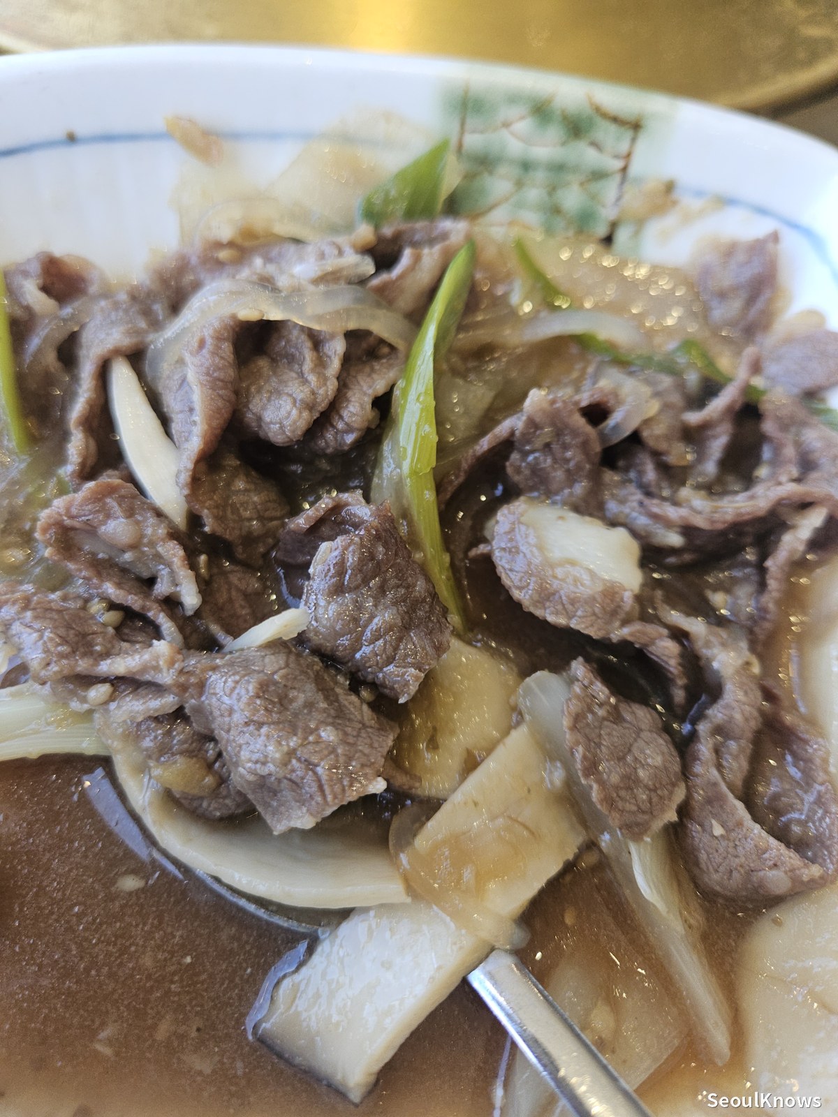 Bulgogi and mushroom served over rice