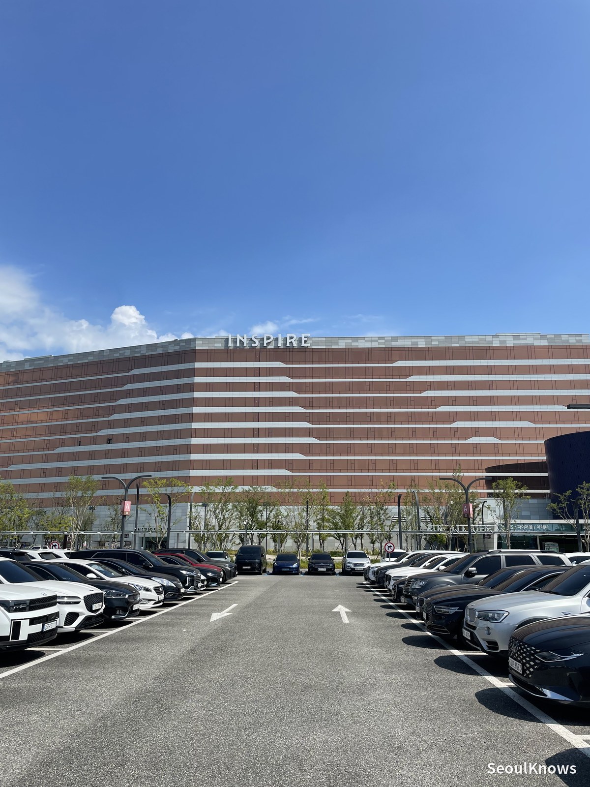 Large surface car park at Inspire Entertainment Resort
